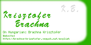 krisztofer brachna business card